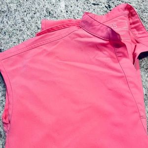 Figs neon pink scrub top